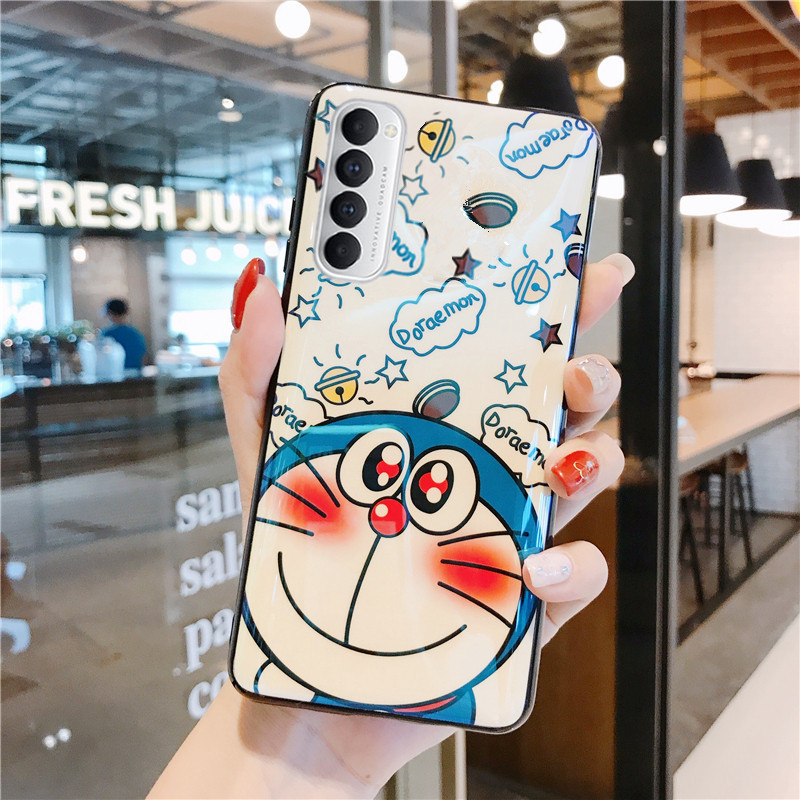 Ốp điện thoại in hình Doremon dễ thương bảo vệ cho Oppo Reno 6 6Z 5 4 A16 A95 A54 A94 A93 A74 4G 5G A52 A72 A92 A53 A31 A9 A5 A15 2020 A5S A12 A7 A3S F9 F11 Pro Realme 8 C20 C15