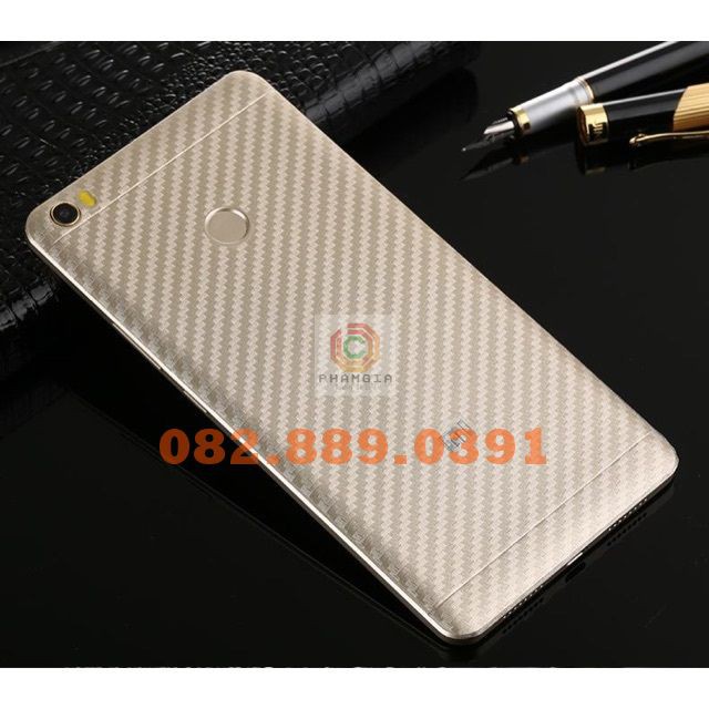 Miếng dán mặt lưng skin carbon Xiaomi Mi Max 2