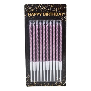 Nến Nhũ Xoắn Vỉ 10 cây trang trí bánh sinh nhật