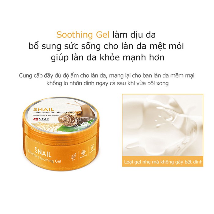 Gel Dưỡng Ẩm Làm Dịu Da Chuyên Sâu Chiết Xuất Ốc Sên Hàn Quốc