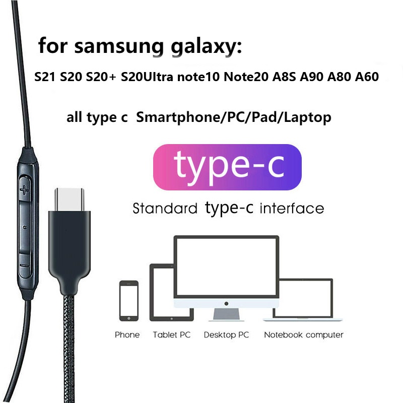 Tai Nghe AKG Samsung Note 10/S20, S21/S21 Ultra Chân Type C Hàng Chính Hãng - Tai Nghe Có Dây Nhét Tai