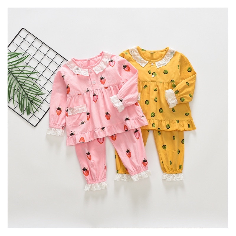 Đồ Ngủ Pyjama Thu Đông Bé Gái