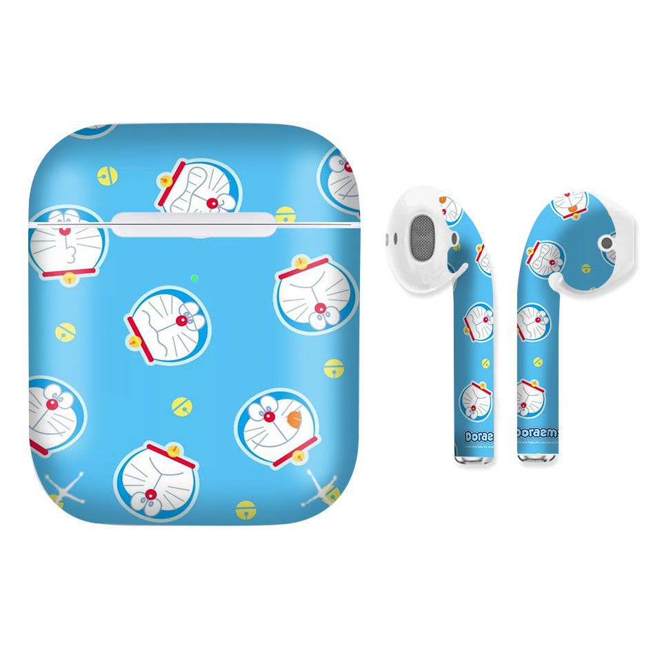 Miếng dán skin cho AirPods in hình Doremon - Dor011 (AirPods 1, 2, 3, Pro, i12)