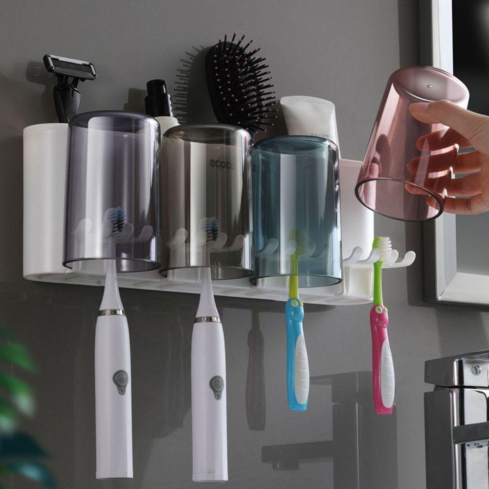 Giá Đỡ Bàn Chải Đánh Răng Gắn Tường Tự Dính Bằng Nhựa Tiện Dụng