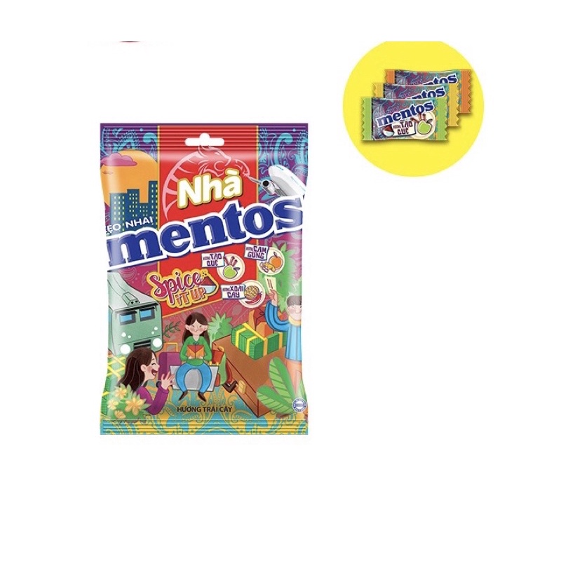 Kẹo nhai Mentos Spice It Up Hương Trái Cây gói 110 Viên