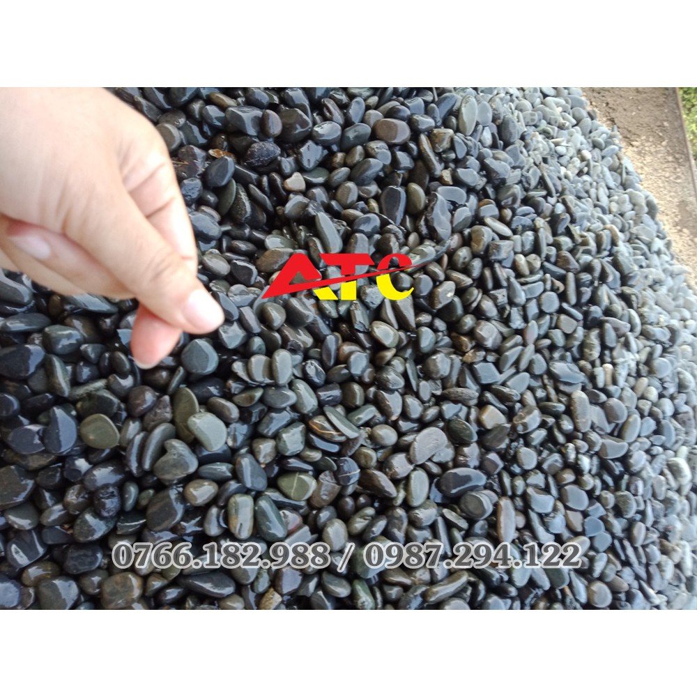 Sỏi cuội đen tự nhiên túi 2kg