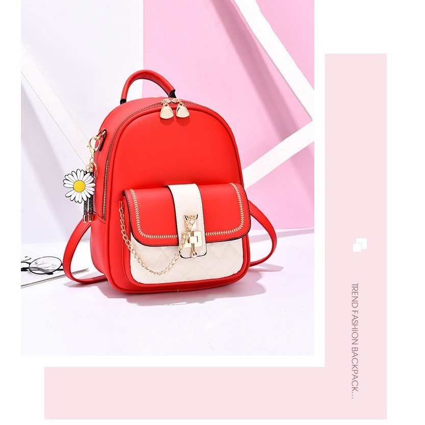 Balo Nữ Thời Trang Khóa Hồ Ly BL16 Đỏ