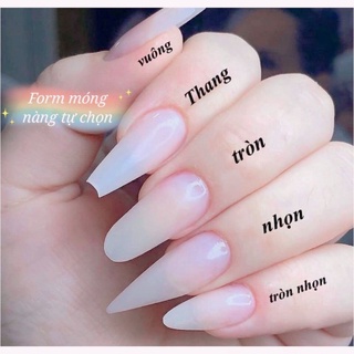 Nailbox móng úp hồng thạch mix charm trái tim hot