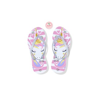 Dép xỏ ngón đính đá hình kỳ lân xinh xắn cho bé