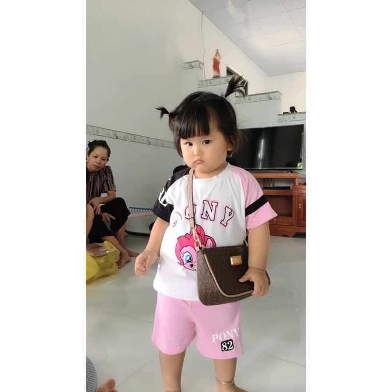 BỘ THUN THỂ THAO PONY BÉ GÁI CỰC IU CHO BÉ 10-41KG - BỘ BÉ GÁI