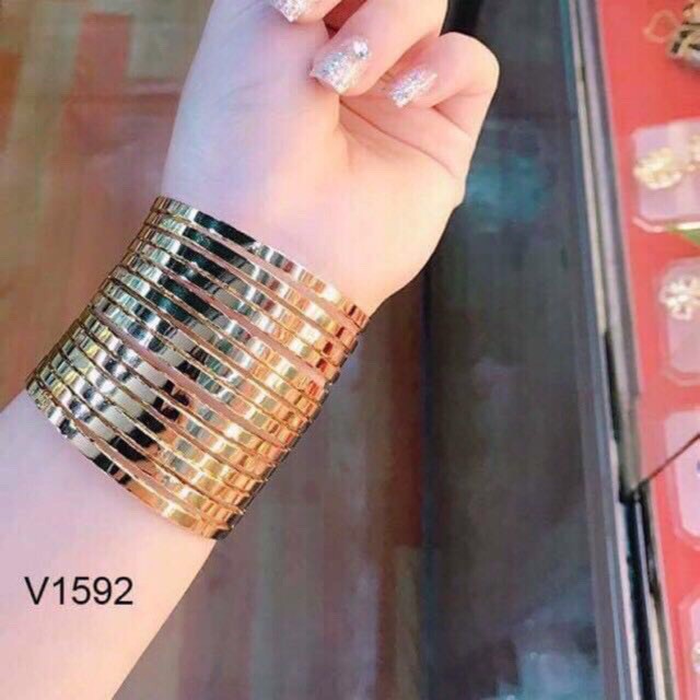 Vòng ximen trơn nhỏ mạ vàng 18k