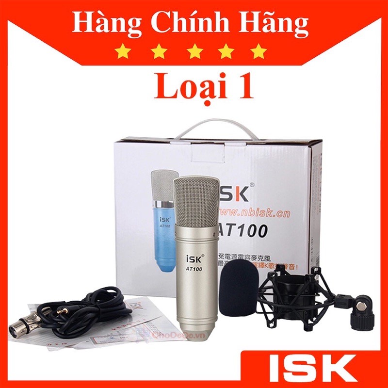 Mic ISK AT100 loại 1 chính hãng hàng siêu chất lượng Mic thu âm ISK AT100 Hoa Vinh bảo hành 6 tháng