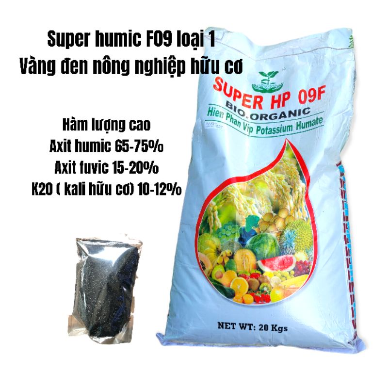 1 kg super humic F09 ( siêu kích rễ) hàng loại 1 tốt nhất thị trường