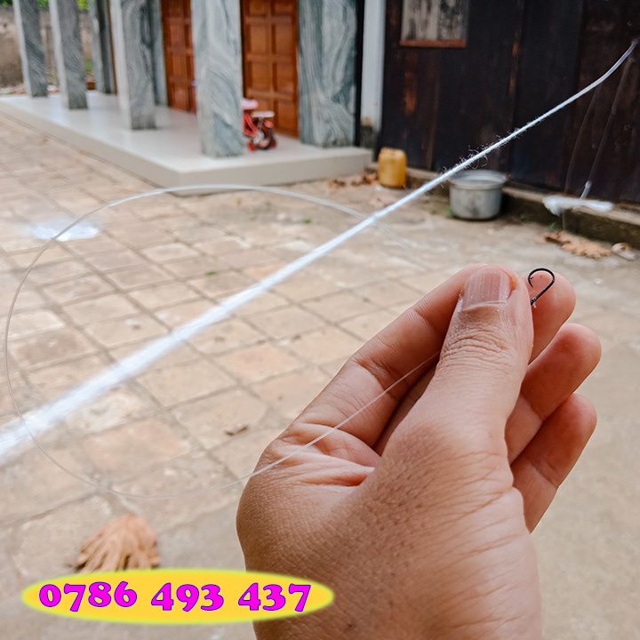 1 bộ Câu Giăng Cá Lóc, Trê, Rô, Phi gồm 100 lưỡi câu dài 110m