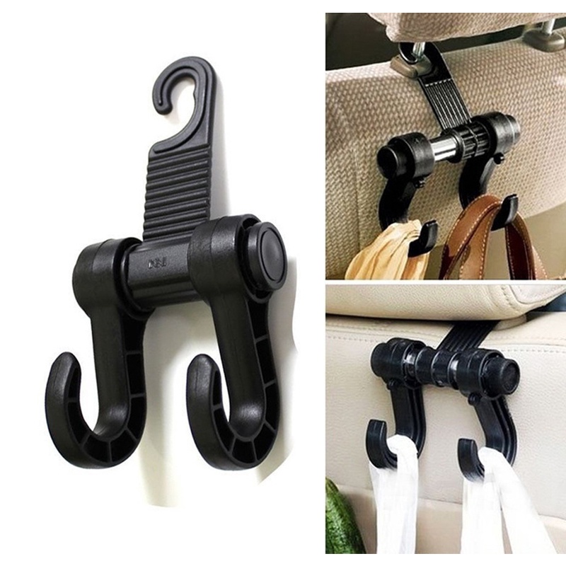 Móc Treo Đồ Sau Ghế Ô Tô Thiết Kế Chia Đôi 2 Móc Tiện Lợi