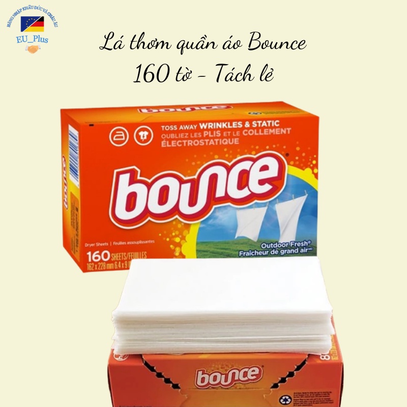 Giấy thơm Bounce 120 lá, tách lẻ 30 tờ