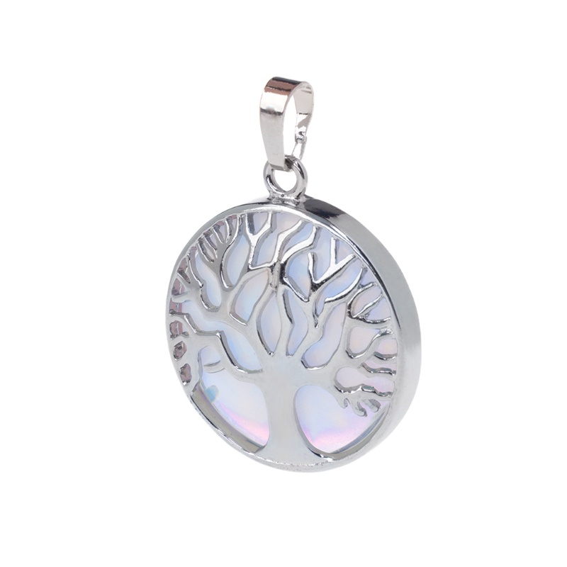 Mặt Vòng cổ Hình Cây Bằng Đá Tự Nhiên Phong Cách Vintage