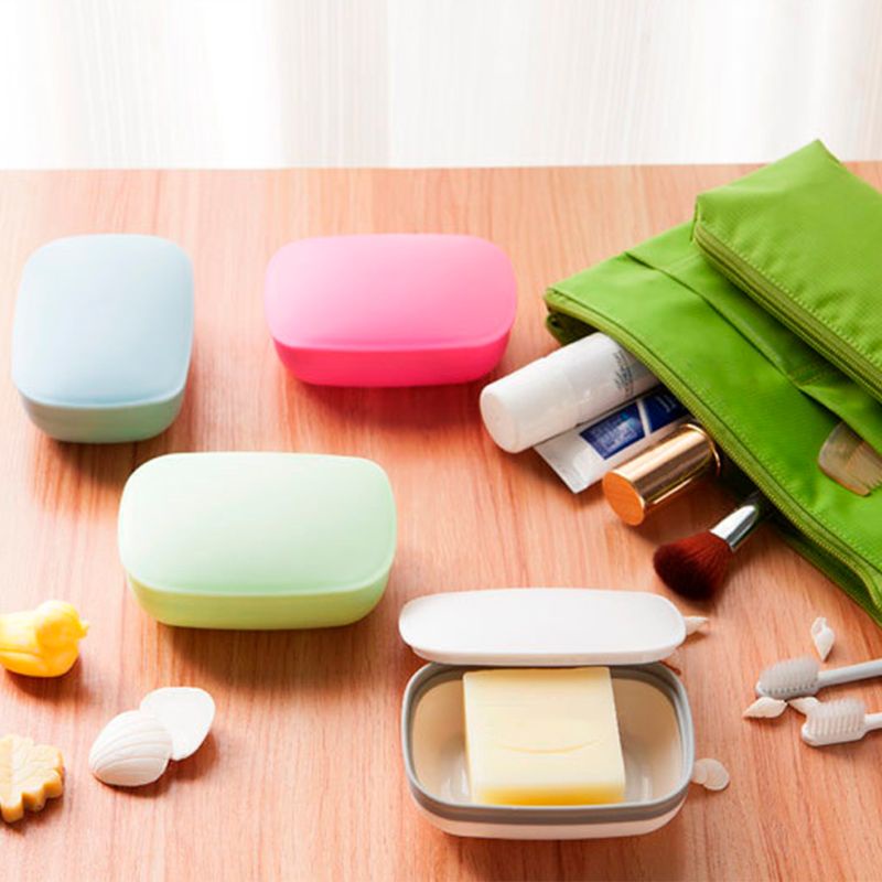 1 Hộp Đựng Xà Phòng Du Lịch 11.8 X 8 X 4Cm Bằng Da