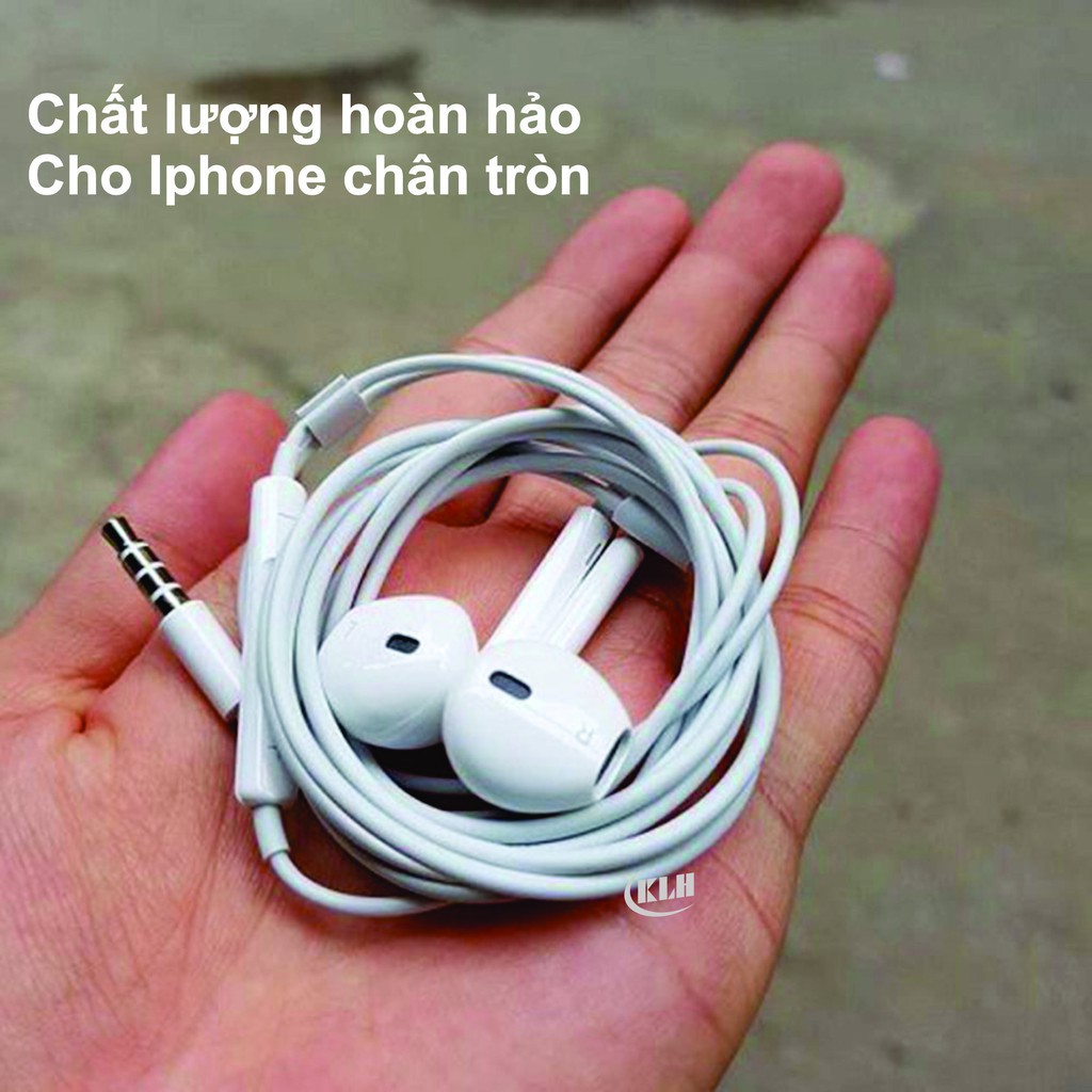 Tai nghe chân tròn 3.5 mm, jack có mic gọi, dùng cho samsung, iphone, oppo, máy nhạc KLH shop Re