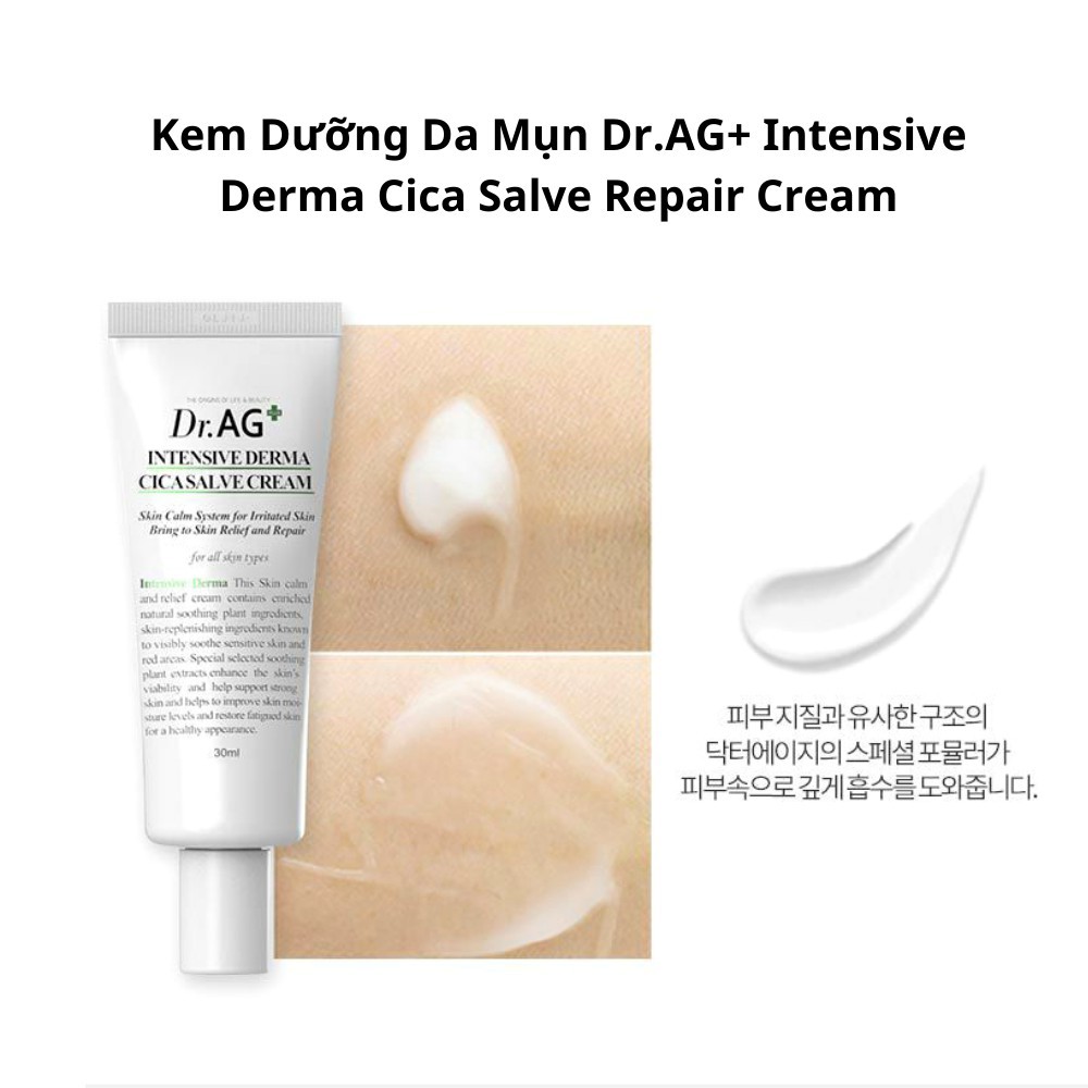 Kem dưỡng phục hồi Dr.AG+Intensive Derma Cica Salve Repair Cream 50ml