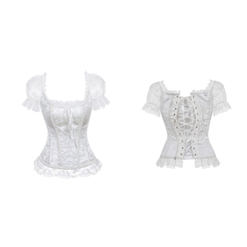 Áo Lưới Hoa Ngắn Tay Phong Cách Vintage Gợi Cảm Cho Nữ