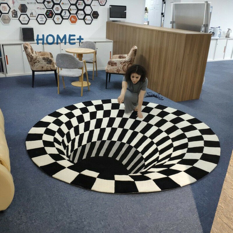 Thảm nhung trải sàn nhà 3D sang trọng chống trượt phong cách Bắc Âu đơn giản dành cho phòng khách phòng ngủ văn phòng
