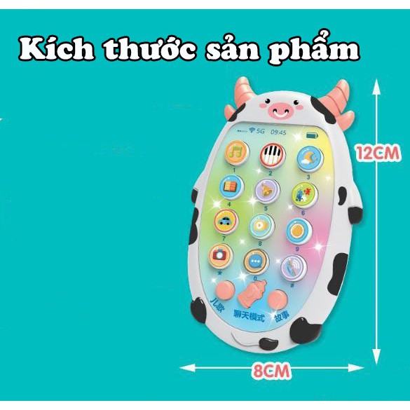 Điện Thoại Đồ Chơi_Phát Triển Khả Năng Âm Nhạc_ Tặng Kèm Pin_ Dây Đeo Cho Bé Từ 3 Tháng Đến 3 Tuổi