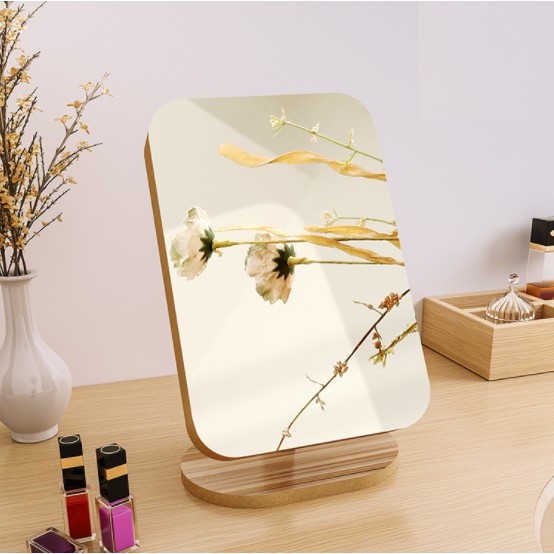 GƯƠNG TRANG ĐIỂM - GƯƠNG ĐỂ BÀN BẰNG GỖ - DECOR VINTAGE - TẶNG KÈM BÚT VẼ MKZ155 | BigBuy360 - bigbuy360.vn