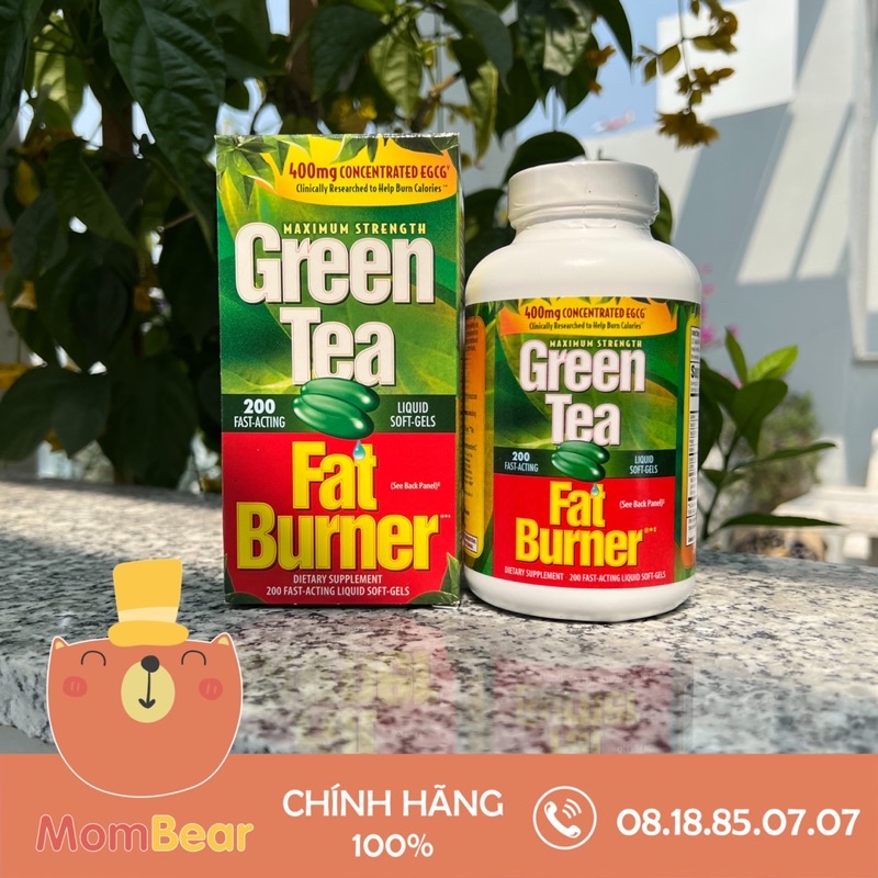Trà Xanh giảm cân Green Tea Fat Burner 200 viên của Mỹ