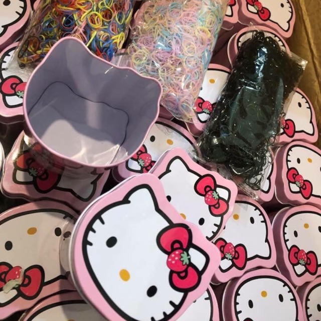 Thun  cột tóc hộp hình kitty