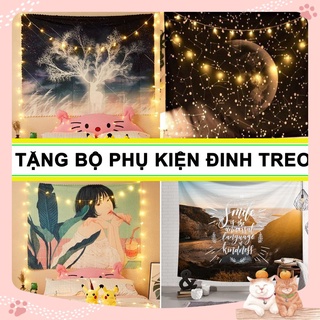 Thảm vải treo tường 1M5X1M3 tranh vải treo tường, thảm treo tường Decor phòng (KÈM BỘ MÓC VẢI) Mina_shop