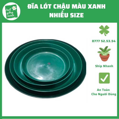 Đĩa Lót Đáy Chậu Nhựa Màu Xanh Nhiều Size, Chông Chảy Nước Ra Nền Nhà