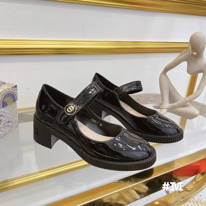 Giày búp bê vintage da bóng da si hàng chuẩn fullbox