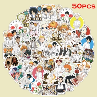 Set 50 nhãn dán trang trí tủ lạnh / laptop họa tiết hoạt hình the prolid neverland