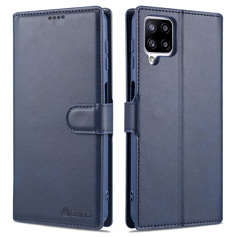Ốp điện thoại dạng ví da nắp lật có nam châm làm giá đỡ dành cho Samsung Galaxy A12 A42 5G