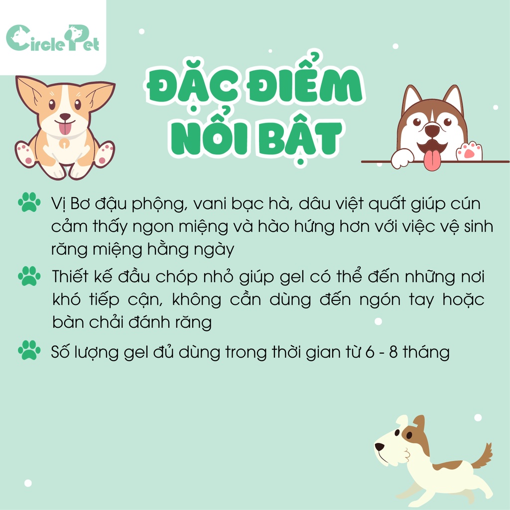 Gel Làm Sạch Răng Miệng Cho Chó Tropiclean Tiện Lợi Nhiều Vị 59ml - Circle Pet