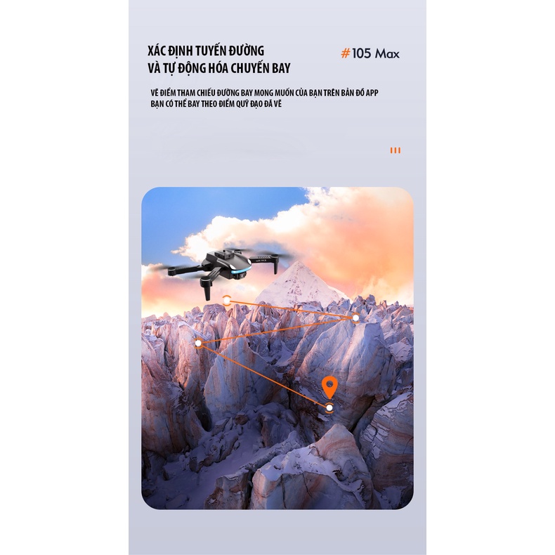 FLYCAM K105 MAX, KẾT NỐI TRỰC TIẾP SMARTPHONE QUAY PHIM CHỤP ẢNH HD, TẶNG TÚI ĐỰNG