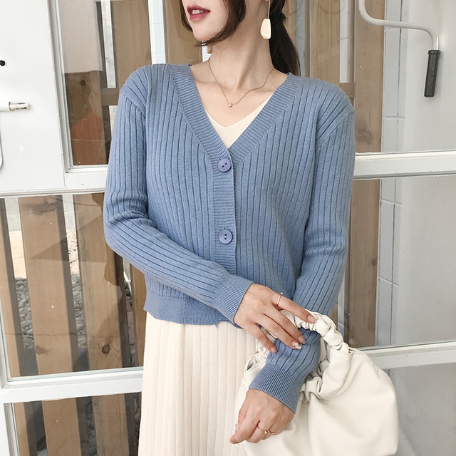 Áo len cardigan lông thỏ cổ V | BigBuy360 - bigbuy360.vn