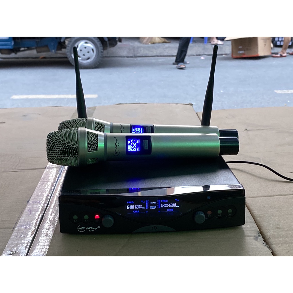 Micro không dây MTMax K01 - Mic karaoke gia đình, sân khấu - Độ nhạy cao, bắt sóng xa, chống hú rít -Thiết kế thời thượg