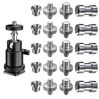 Set 21 đinh ốc chuyển đổi ren xoắn 1/4 sang 3/8 Inch cho máy ảnh DRV