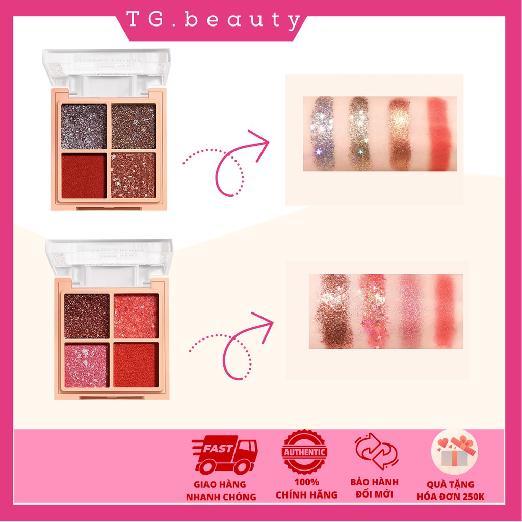 Phấn mắt nhũ kim tuyến Sivanna Colors Moon & Star Mini Palette