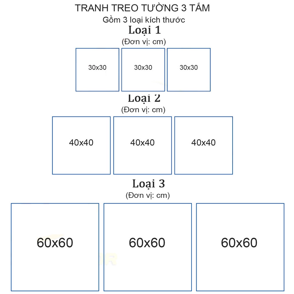 Tranh Dán Tường Phúc Lộc Thọ 3D, in trên gỗ nhựa dày 3mm, chống ẩm mốc, kèm băng dính xốp