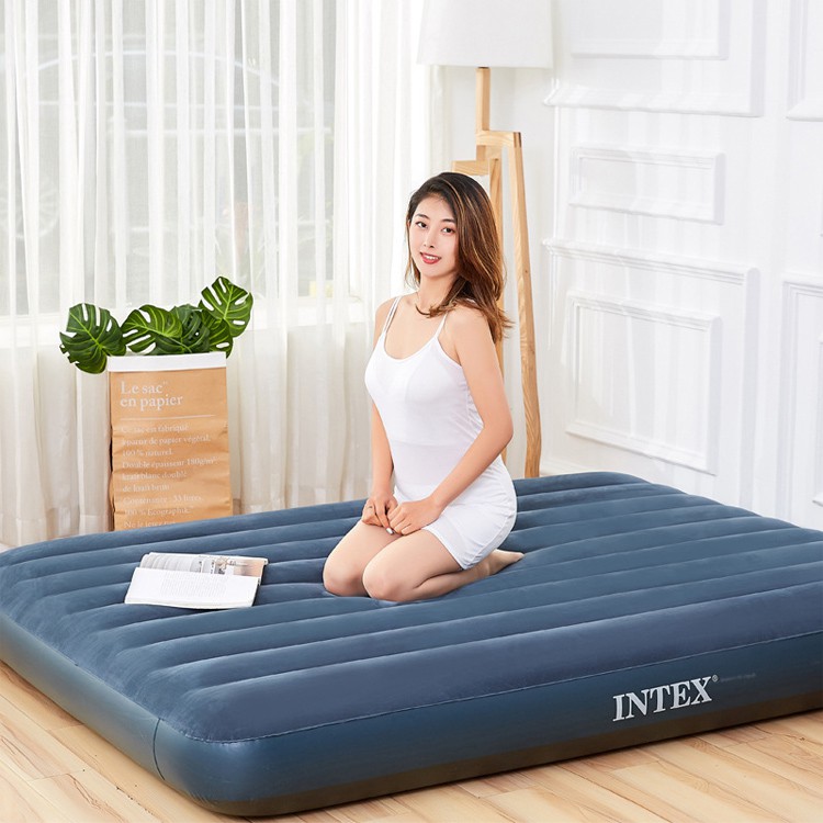 Đệm Hơi Đôi cao cấp 64733 INTEX <137x191x22cm > Bơm tay . Bơm điện Bảo Hành 12 tháng