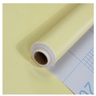 5m dán tường khổ 45cm có sẵn keo - mặt nhám nền màu vàng OPP044