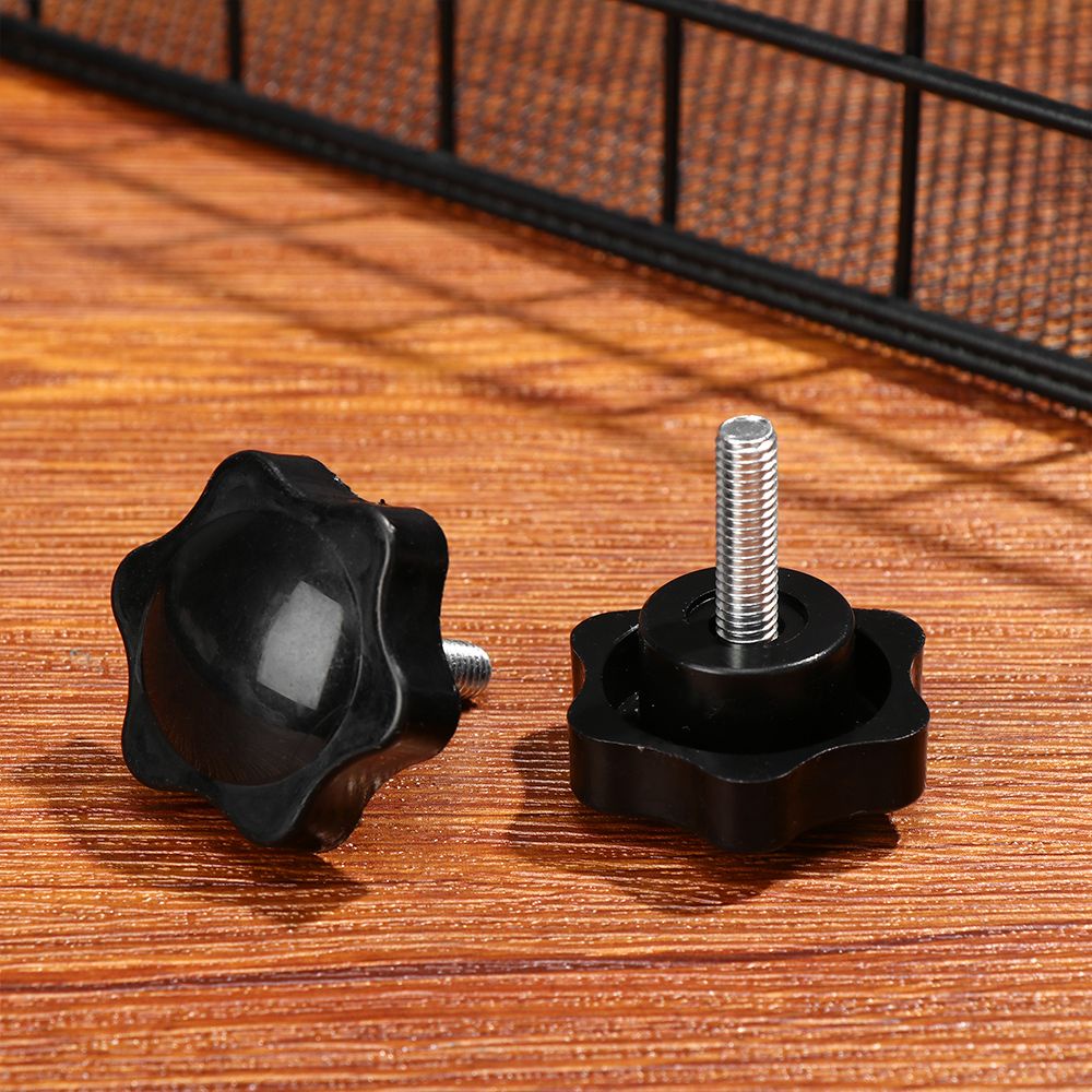 Set 4 núm vặn vặn bằng thép carbon M6 M8 hình ngôi sao màu đen