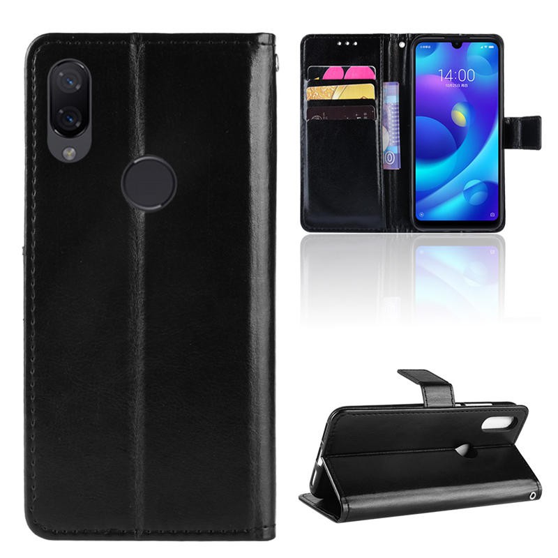 Bao Da Điện Thoại Nắp Gập Cài Khóa Có Ngăn Đựng Thẻ Cho Xiaomi Redmi Note 7 6 Pro 5 4 3 Go 6A 6