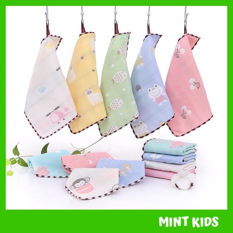 [Chọn mẫu] Khăn xô 6 lớp cotton mềm mại hoạ tiết dễ thuơng cho bé yêu