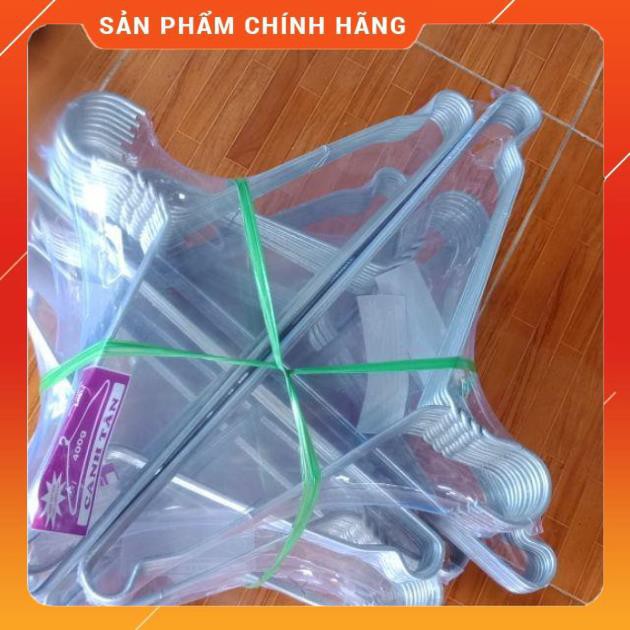 [ HÀNG SIÊU TỐT] COMBO 10 cái Móc quần áo nhôm người lớn loại 400g - 45CM