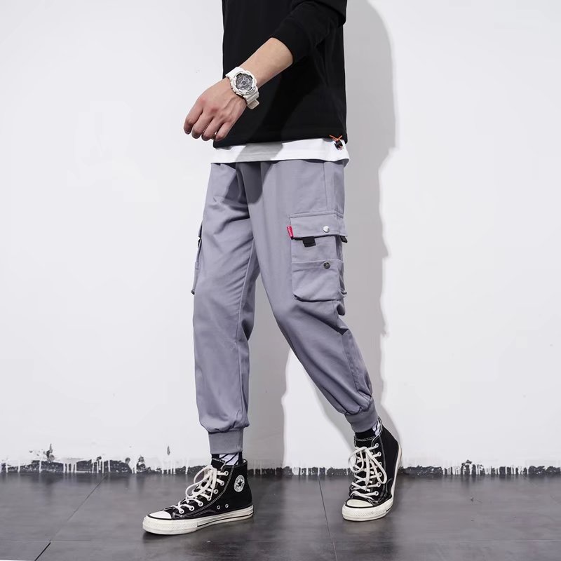 Quần ống rộng phối túi lớn phong cách Hàn Quốc thời trang chất lượng cao cho nam size S-5XL