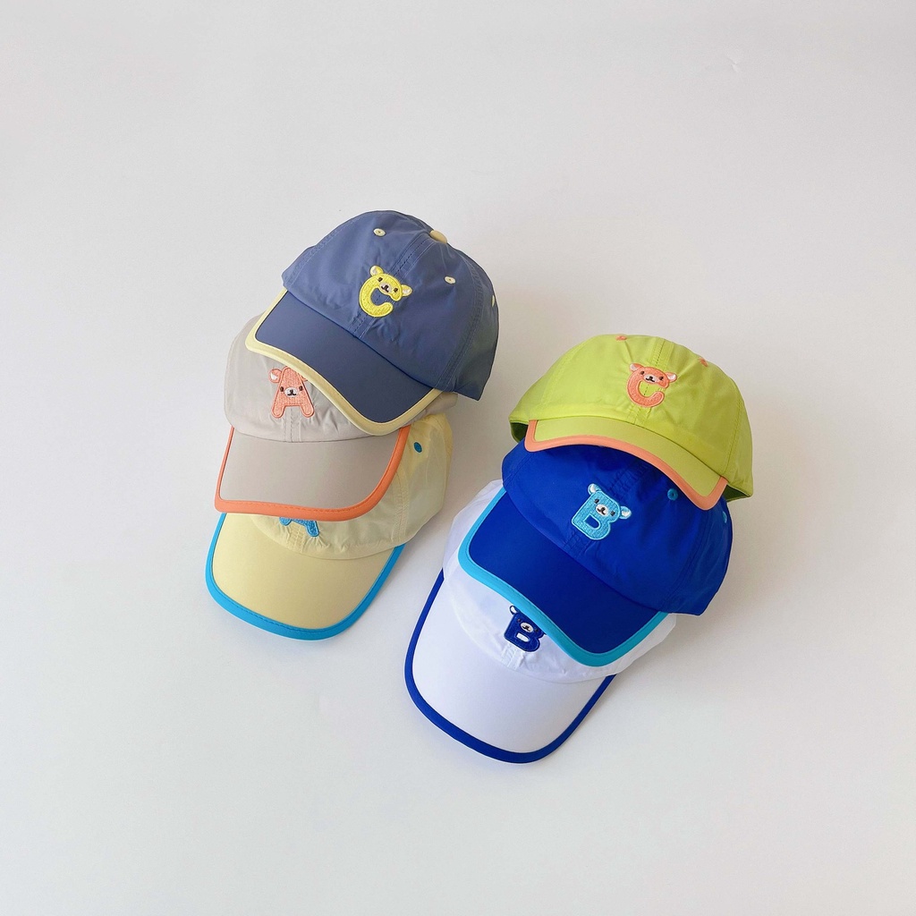 Mũ Lưỡi Trai Chống Nắng Nhanh Khô Thêu Chữ Thời Trang Mùa Hè Cho Bé